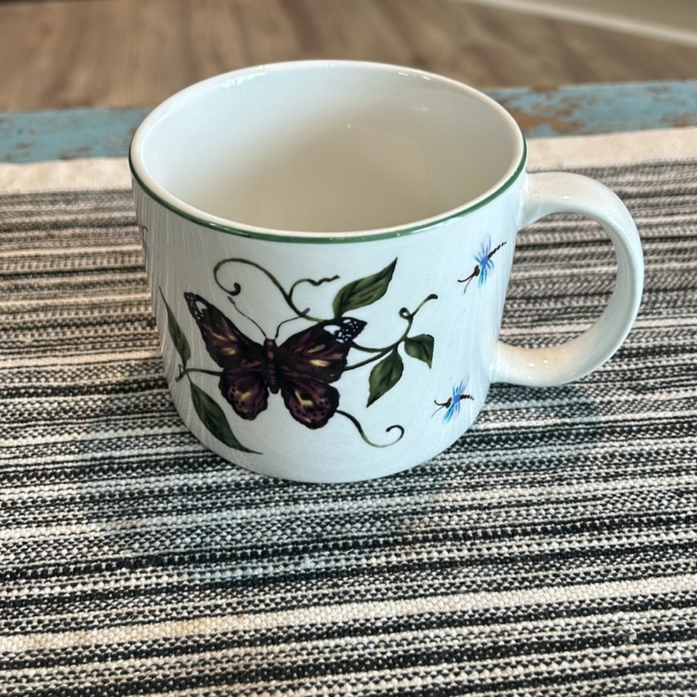 Tabletops Unlimited Butterflies Butterfly Mug Cup Purple